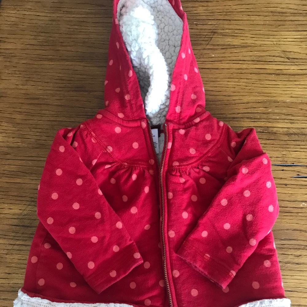 6-12 month Tea Collection fleece lined coat